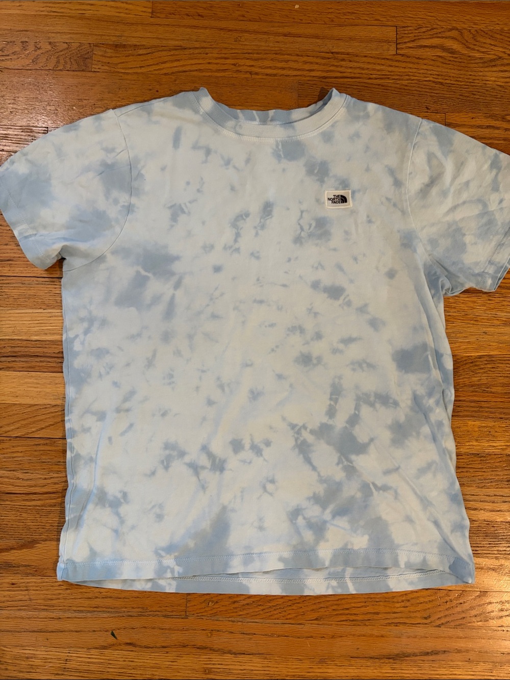 The North Face women’s Light Blue Tie-Dye Crew Tee